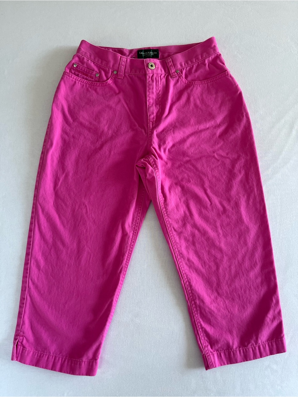 Ralph Lauren Jeans Co Woman’s Hot Barbie Pink Cropped Capri Pants size 6 Petite